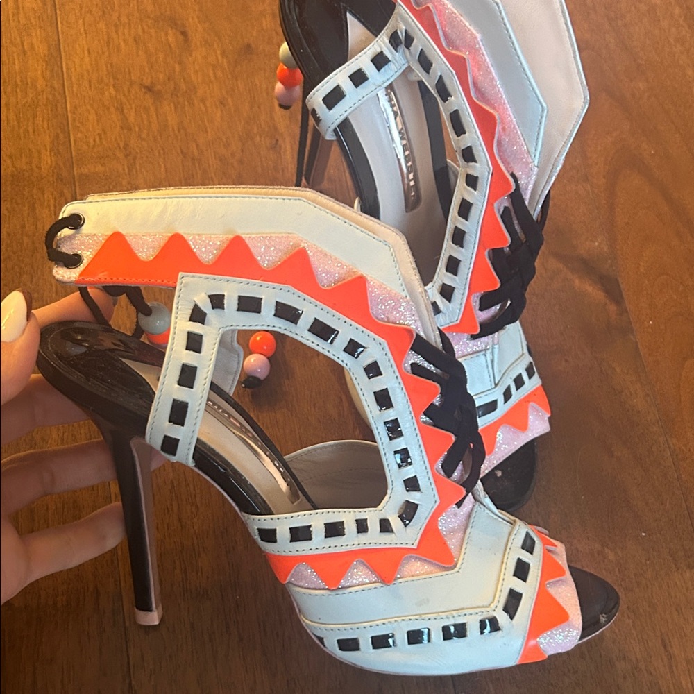 Sophia Webster Multicolor Geometric Heels